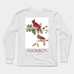 Cardinal Grosbeak by John James Audubon Long Sleeve T-Shirt